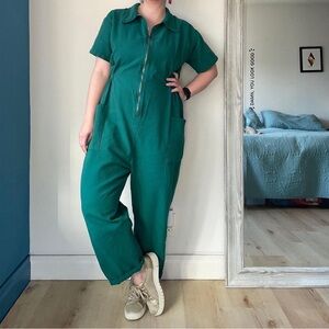 Noble Organic Cotton Jumpsuit in Pine (Size XL)
